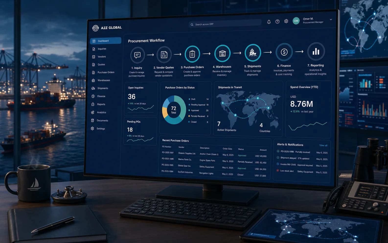 Marine Procurement ERP: 7 Workflows That Need One Source of Truth cover